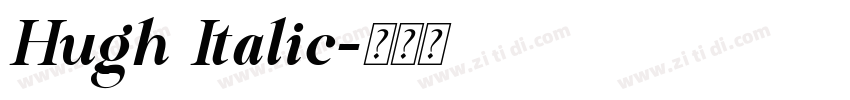 Hugh Italic字体转换